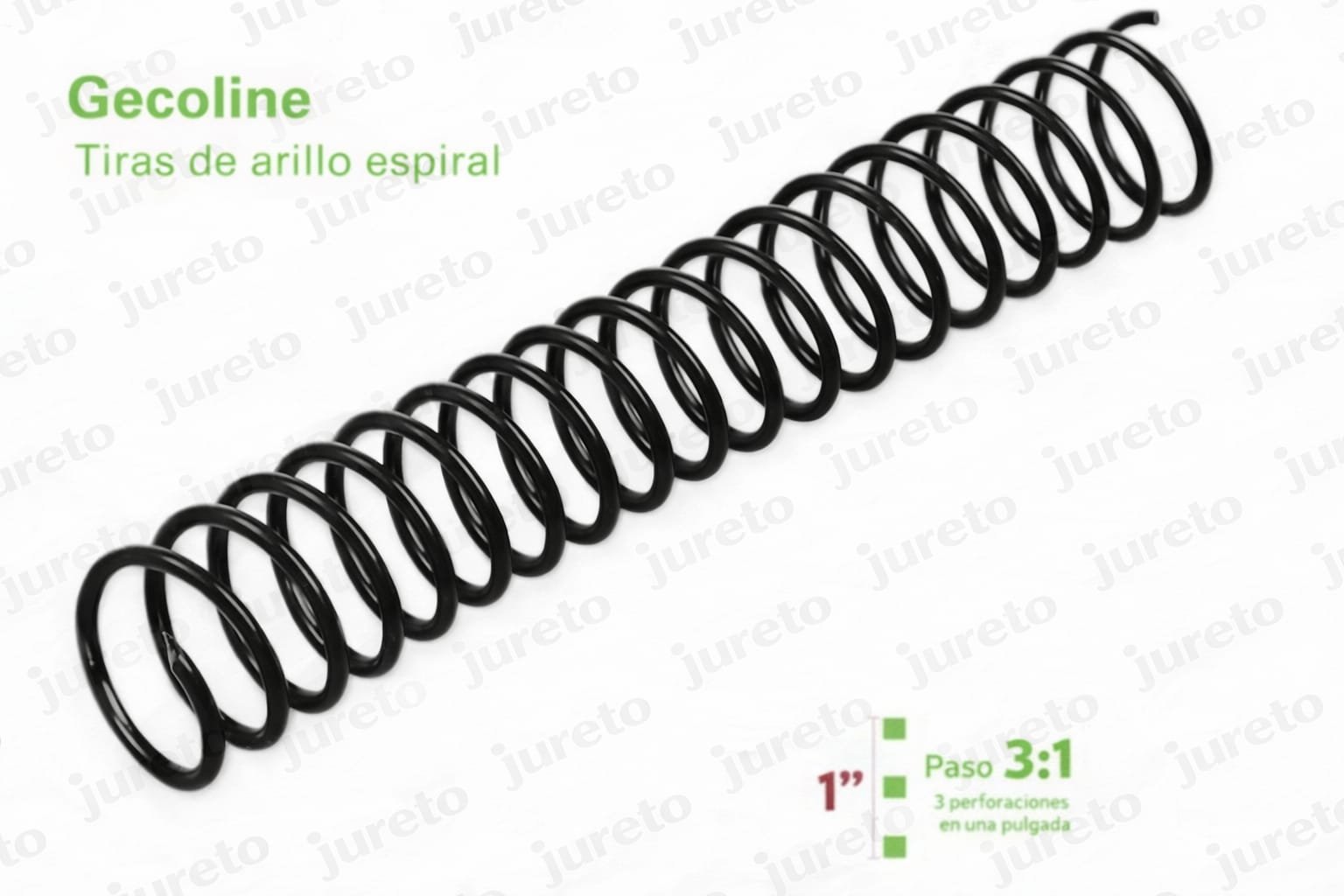Arillo Espiral 3:1  “20mm” Color Negro